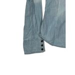 American Eagle ‎ Women's Jacket Vintage Studded Chambray Snap Pocket Pearl Size 2 Photo 3