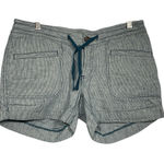 The North Face The North‎ Face Womens Size 6 Blue White Stripe Drawstring Shorts Casual Photo 0