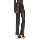 frame denim FRAME Pintuck Leather Trousers in Noir Black 8 New Womens Pants Photo 2