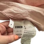 Reformation  Playa Linen Cutout‎ Mini Dress Light Pink Sz 6 Photo 4