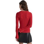 DKNY Long Sleeve Cut Out Ribbed Sweater Size XL Photo 3