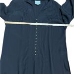 Maeve Anthropologie Ceycen Button Down Tunic Black Sz L Photo 9