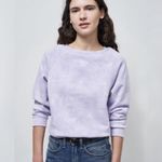 NWT Nili Lotan Classic Crew Neck Light Lavender Tie Dye Sweatshirt Purple Size XS Photo 1