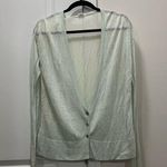 Club Monaco  Mint Sheer Back Linen Cardigan Size Small Photo 0