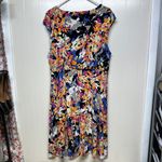 Dana Buchman  Abstract Colorful Ruched Midi Sundress Photo 4