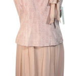 Maggy London  Pink 2 Piece 100% Silk Skirt Blouse Set Size 8 NWT Photo 0