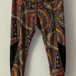 ABS by Allen B. Schwartz Paisley Print Leggings S Boho Athleisure Athletic Sport Red Photo 0