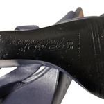 Brooks Brothers Leather Ankle-Strap Open-Toe Wedges Navy Blue Size 8.5 Photo 8