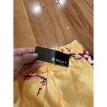 Allegra K Women's Butter Yellow Bright Floral Pleated A-Line Skirt XL NEW Wedding Guest Photo 2
