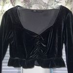 ZARA Brand is , Size small, Color black, soft velvet material. Photo 0