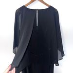 City Chic NEW Black Heiress Belted Cape Split Leg Jumpsuit Size 14 Photo 5