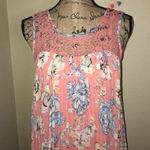 She & Sky Sleeveless Floral Pleated Style with Lace Coral Lavender Dress… Orange Photo 1