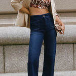 Maeve NWT  The Skipper Wide-Leg Jeans wide denim blue size 26 Anthropologie Photo 0