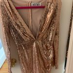 Xenia Rose Gold Sequin Party Dress Photo 0