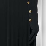 Awake NWT A.W.A.K.E. Scoop-Neck Pleated Long Dress with Gloves Black Size 38 Photo 2