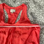 Greylin Silk Racerback Blouse Medium Coral Pleated Layered Lightweight Resortwear Chic Photo 4