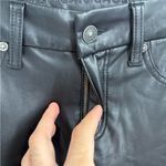 American Eagle  outfitters black faux leather curvy classic bootcut jeans 28 short Photo 7