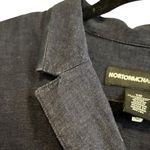 Norton Mcnaughton  Vintage Navy Blue Chambray Blazer Lightweight Linen Blend  10 Photo 4