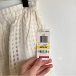 Maison Jules NWT  Womens M White Gingham Mini Skirt Twee Minimalist Clean Girl Photo 3