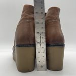 Diba True  Womens 8 Booties Next Day Wedge Platform Brown Leather Soft Side Zip Photo 4