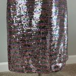 Vince Camuto  Sparkly Sequined Mini Sheath Cocktail Dress Size 6 Pink and Silver Photo 7
