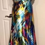 Tony Bowls París Colorful Vintage y2k Draped Gown Beaded CutOff Rhinestone High Low Embellished Coquette Coastal Tropical Designer Luxury Jewel Formal Evening Prom Photo 1