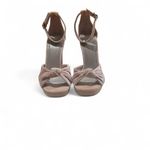 Joie  Pink Velvet and Leather Knotted Platform Heels Photo 1