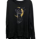 Halloween Celebrate Black Cat Witch Moon Long Sleeve Shirt Large Photo 0