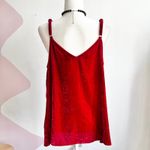 Torrid Red Velvet Tank Top 90s Grunge Dark Coquette Gothic Vampire Sz 0 US XL Photo 3