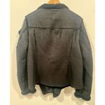 Alfani  Womens Faux-Shearling-Lined Moto Jacket Black Size Large Photo 7