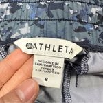 Athleta  Avenue Printed Wide Leg Crop Pants Pull On Travel Outdoor Allure Navy 8 Photo 7