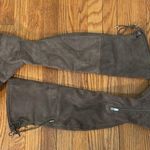 Marc Fisher Side Zip Over The Knee Faux Suede Boots Taupe size 7 Photo 1