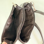 Embassy Genuine Soft Leather Crossbody Purse Fanny Pack Hips Bag Dark Brown 7” Black Photo 5