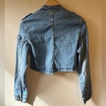 Angels Light Blue Cropped Jean Jacket Photo 4