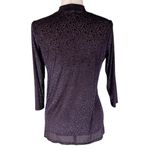 LOGO By Lori Goldstein LOGO Layers by Lori Goldstein 3/4 Sleeve Burnout Velvet Top Size Small Purple Photo 2