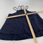 Love Riche  Tank Top Womens Large‎ Blue Strappy Halter Shift Blouse Photo 5