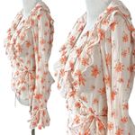 Free People  Amanda Ruffle Top in Ivory Floral Coquette Fairy Femme Small NWT New Photo 3