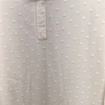 Jane and Delancey  Womens Blouse Size L‎ White Swiss Dot Summer Boho 3/4 Sleeve Photo 4