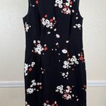 Ann Taylor Career Floral Print Fitted Sheath Dress Size 8 Corpcore Office Siren Modest Photo 0