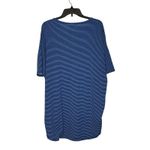 LuLaRoe  Tunic Top‎ Size XS Blue White Striped Womens Stretch Blend SS T-Shirt Photo 8