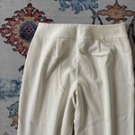 Talbots Elegant Cream Seamed Front Tapered Leg Trousers Size 10 Stretch Photo 4