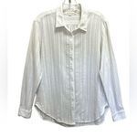 Xirena Cotton Long Sleeve Button Up Shirt Striped White Size S Photo 0