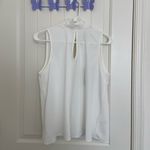 Joie NEW  women’s solid white sleeveless high neck beaded blouse top‎ medium Photo 1