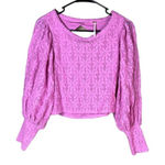 Free People Tea Time Plumeria Balloon Sleeve Top Size Small Photo 0