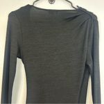 Wilfred Free Aritzia Black Long Sleeve Wrap Ruched Midi Dress Size Small Photo 7