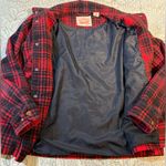 Levi's Levi’s Women’s Plaid Cabin Cinch Waist Jacket Red Black Size Small 💛 Photo 12