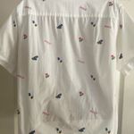 Ralph Lauren Polo by  Front Tie White Embroidered Short Sleeve Shirt Size XS Photo 3