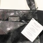 Jimmy Choo  Parfumes Black Snakeskin Textured Shoulder Large Travel Tote Bag NEW Photo 3