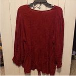 Maurice's Long Sleeve Blouse Deep Red 1X Photo 6