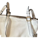 Victoria's Secret Victoria’s Secret White Faux Leather Pull String Backpack Casual Shoulder Bag Photo 6